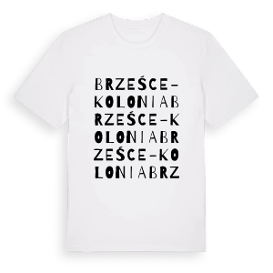 Brześce-Kolonia ordlek t-shirt – ekologisk bomull t-shirt från Pinshirt