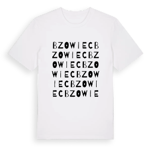 Bzowiec ordlek t-shirt – ekologisk bomull t-shirt från Pinshirt