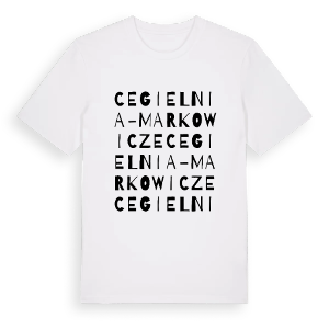 Cegielnia-Markowicze ordlek t-shirt – ekologisk bomull t-shirt från Pinshirt