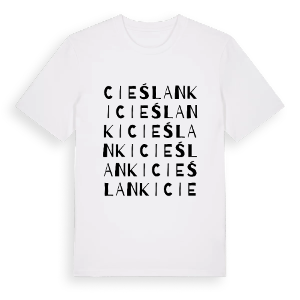 Cieślanki ordlek t-shirt – ekologisk bomull t-shirt från Pinshirt