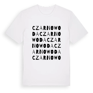 Czarnowoda ordlek t-shirt – ekologisk bomull t-shirt från Pinshirt