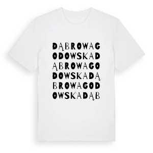 Dąbrowa Godowska ordlek t-shirt – ekologisk bomull t-shirt från Pinshirt