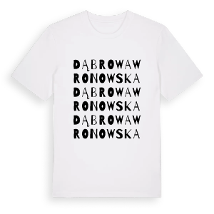 Dąbrowa Wronowska ordlek t-shirt – ekologisk bomull t-shirt från Pinshirt
