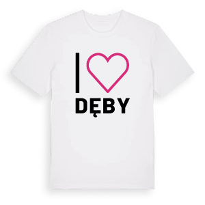 Jag älskar Dęby t-shirt stort tryck – ekologisk bomull t-shirt från Pinshirt