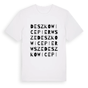 Deszkowice Pierwsze ordlek t-shirt – ekologisk bomull t-shirt från Pinshirt