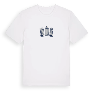 Dół college t-shirt – ekologisk bomull t-shirt från Pinshirt