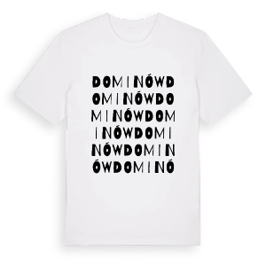 Dominów ordlek t-shirt – ekologisk bomull t-shirt från Pinshirt
