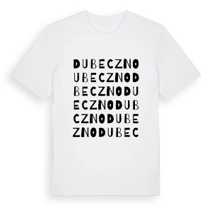 Dubeczno ordlek t-shirt – ekologisk bomull t-shirt från Pinshirt