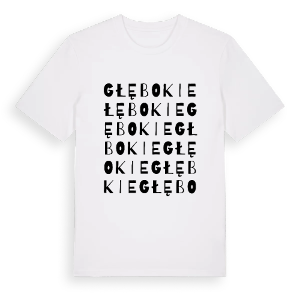 Głębokie ordlek t-shirt – ekologisk bomull t-shirt från Pinshirt