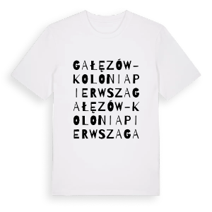 Gałęzów-Kolonia Pierwsza ordlek t-shirt – ekologisk bomull t-shirt från Pinshirt