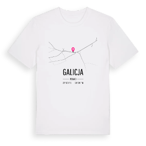 Galicja karta t-shirt – ekologisk bomull t-shirt från Pinshirt