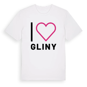 Jag älskar Gliny t-shirt stort tryck – ekologisk bomull t-shirt från Pinshirt
