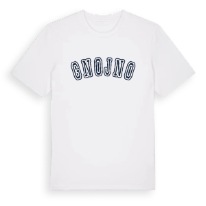 Gnojno college t-shirt – ekologisk bomull t-shirt från Pinshirt