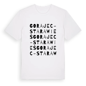 Gorajec-Stara Wieś ordlek t-shirt – ekologisk bomull t-shirt från Pinshirt