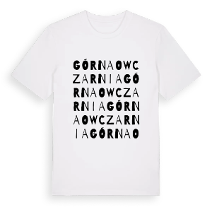 Górna Owczarnia ordlek t-shirt – ekologisk bomull t-shirt från Pinshirt