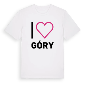 Jag älskar Góry t-shirt stort tryck – ekologisk bomull t-shirt från Pinshirt