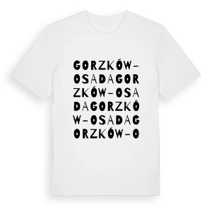 Gorzków-Osada ordlek t-shirt – ekologisk bomull t-shirt från Pinshirt