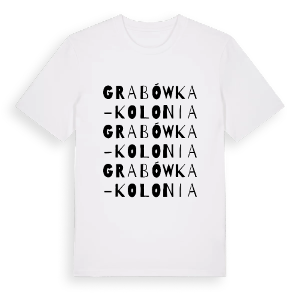 Grabówka-Kolonia ordlek t-shirt – ekologisk bomull t-shirt från Pinshirt