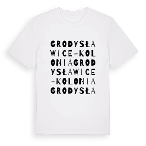 Grodysławice-Kolonia ordlek t-shirt – ekologisk bomull t-shirt från Pinshirt