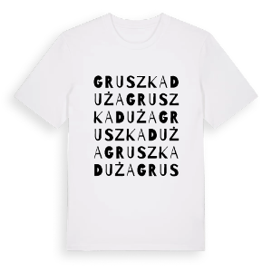 Gruszka Duża ordlek t-shirt – ekologisk bomull t-shirt från Pinshirt