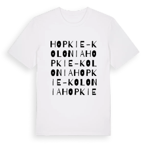 Hopkie-Kolonia ordlek t-shirt – ekologisk bomull t-shirt från Pinshirt
