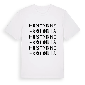 Hostynne-Kolonia ordlek t-shirt – ekologisk bomull t-shirt från Pinshirt