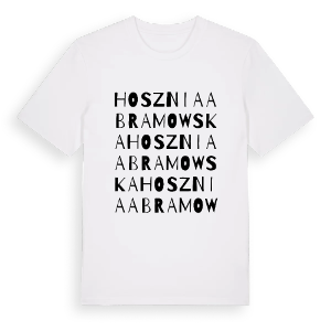 Hosznia Abramowska ordlek t-shirt – ekologisk bomull t-shirt från Pinshirt