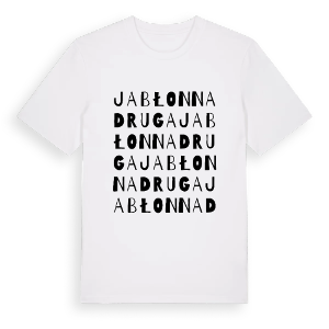 Jabłonna Druga ordlek t-shirt – ekologisk bomull t-shirt från Pinshirt