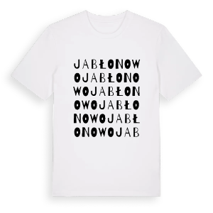 Jabłonowo ordlek t-shirt – ekologisk bomull t-shirt från Pinshirt