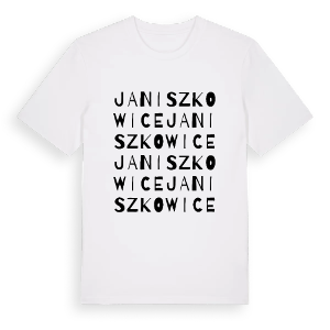 Janiszkowice ordlek t-shirt – ekologisk bomull t-shirt från Pinshirt