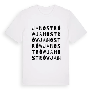 Janostrów ordlek t-shirt – ekologisk bomull t-shirt från Pinshirt