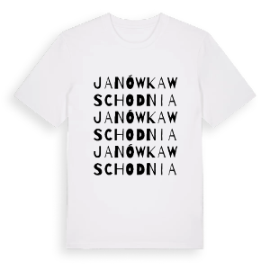 Janówka Wschodnia ordlek t-shirt – ekologisk bomull t-shirt från Pinshirt