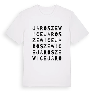 Jaroszewice ordlek t-shirt – ekologisk bomull t-shirt från Pinshirt