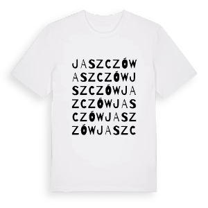 Jaszczów ordlek t-shirt – ekologisk bomull t-shirt från Pinshirt