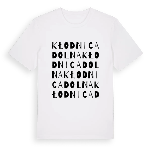 Kłodnica Dolna ordlek t-shirt – ekologisk bomull t-shirt från Pinshirt