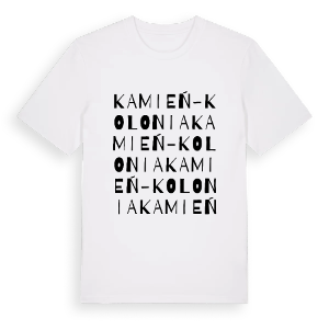 Kamień-Kolonia ordlek t-shirt – ekologisk bomull t-shirt från Pinshirt