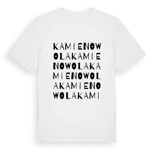 Kamienowola ordlek t-shirt – ekologisk bomull t-shirt från Pinshirt