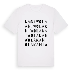 Kaniwola ordlek t-shirt – ekologisk bomull t-shirt från Pinshirt