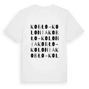 Kobło-Kolonia ordlek t-shirt – ekologisk bomull t-shirt från Pinshirt