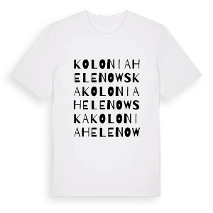 Kolonia Helenowska ordlek t-shirt – ekologisk bomull t-shirt från Pinshirt