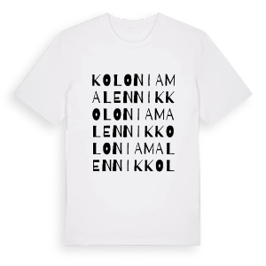 Kolonia Malennik ordlek t-shirt – ekologisk bomull t-shirt från Pinshirt