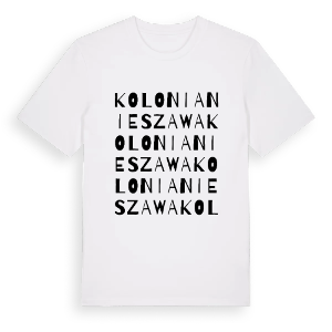 Kolonia Nieszawa ordlek t-shirt – ekologisk bomull t-shirt från Pinshirt