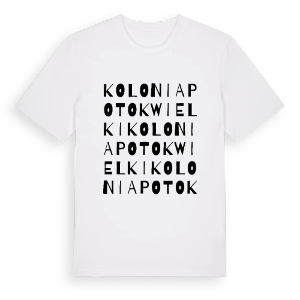 Kolonia Potok Wielki ordlek t-shirt – ekologisk bomull t-shirt från Pinshirt