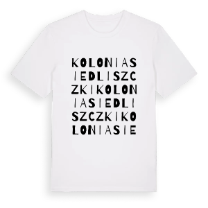 Kolonia Siedliszczki ordlek t-shirt – ekologisk bomull t-shirt från Pinshirt