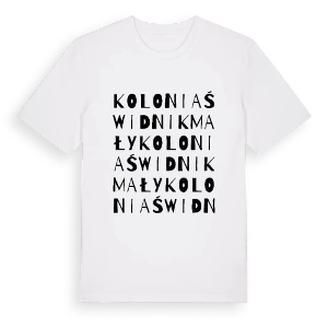 Kolonia Świdnik Mały ordlek t-shirt – ekologisk bomull t-shirt från Pinshirt