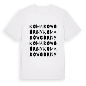 Komarów Górny ordlek t-shirt – ekologisk bomull t-shirt från Pinshirt