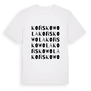 Końskowola ordlek t-shirt – ekologisk bomull t-shirt från Pinshirt