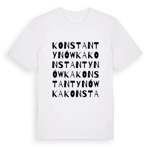 Konstantynówka ordlek t-shirt – ekologisk bomull t-shirt från Pinshirt