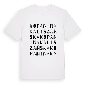 Kopanina Kaliszańska ordlek t-shirt – ekologisk bomull t-shirt från Pinshirt