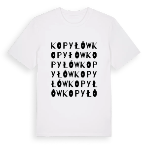 Kopyłów ordlek t-shirt – ekologisk bomull t-shirt från Pinshirt